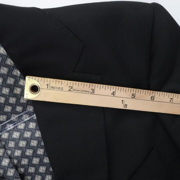 J Hilburn Blazer Mens 39S Black Wool Classic 2 Button Lined Business Office - Picture 6 of 16